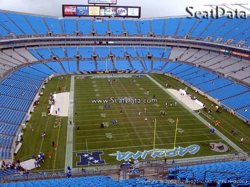 Seat view from section 503 at Bank of America Stadium, home of the Carolina Panthers
