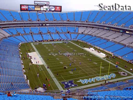 Seat view from section 505 at Bank of America Stadium, home of the Carolina Panthers