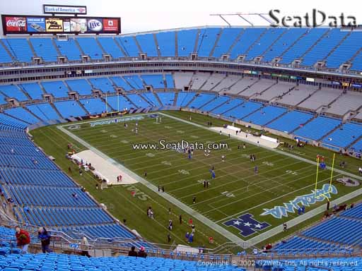 Seat view from section 507 at Bank of America Stadium, home of the Carolina Panthers