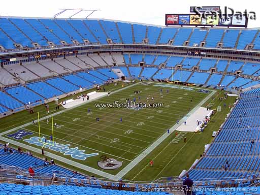 Seat view from section 524 at Bank of America Stadium, home of the Carolina Panthers