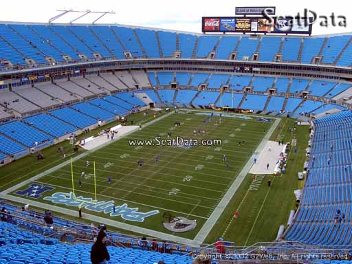 Seat view from section 525 at Bank of America Stadium, home of the Carolina Panthers