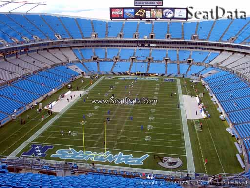 Seat view from section 527 at Bank of America Stadium, home of the Carolina Panthers