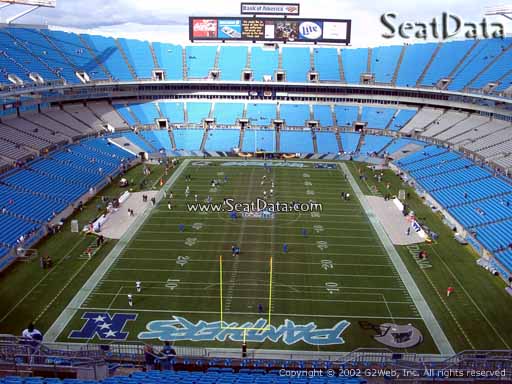 Seat view from section 528 at Bank of America Stadium, home of the Carolina Panthers