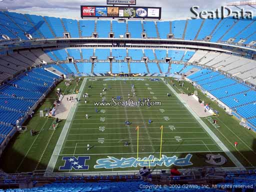 Seat view from section 529 at Bank of America Stadium, home of the Carolina Panthers