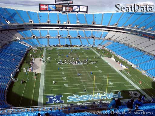 Seat view from section 530 at Bank of America Stadium, home of the Carolina Panthers