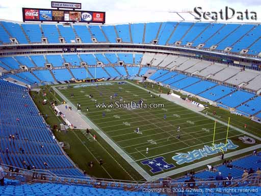 Seat view from section 533 at Bank of America Stadium, home of the Carolina Panthers