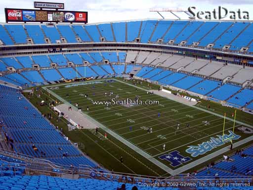 Seat view from section 534 at Bank of America Stadium, home of the Carolina Panthers
