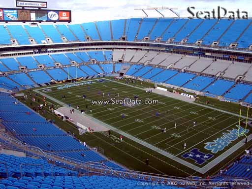 Seat view from section 535 at Bank of America Stadium, home of the Carolina Panthers