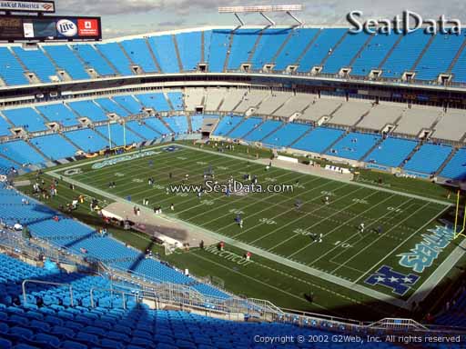 Seat view from section 536 at Bank of America Stadium, home of the Carolina Panthers