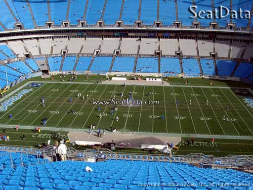 Seat view from section 541 at Bank of America Stadium, home of the Carolina Panthers