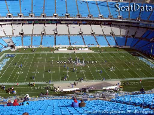 Seat view from section 543 at Bank of America Stadium, home of the Carolina Panthers