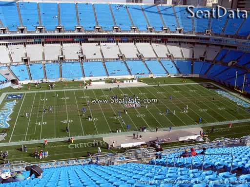 Seat view from section 544 at Bank of America Stadium, home of the Carolina Panthers
