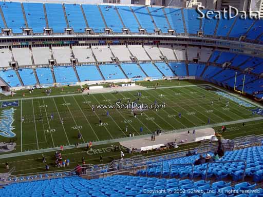 Seat view from section 545 at Bank of America Stadium, home of the Carolina Panthers