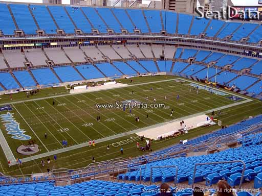 Seat view from section 547 at Bank of America Stadium, home of the Carolina Panthers