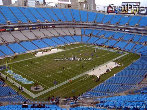 Seat view from section 549 at Bank of America Stadium, home of the Carolina Panthers