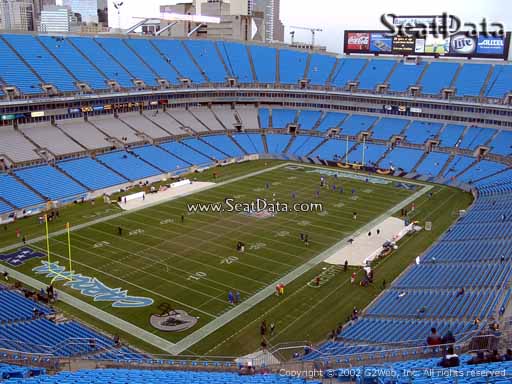 Seat view from section 550 at Bank of America Stadium, home of the Carolina Panthers
