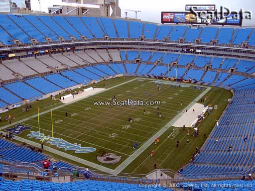 Seat view from section 551 at Bank of America Stadium, home of the Carolina Panthers
