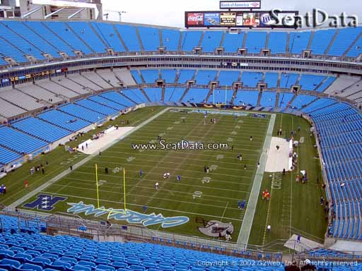 Seat view from section 553 at Bank of America Stadium, home of the Carolina Panthers
