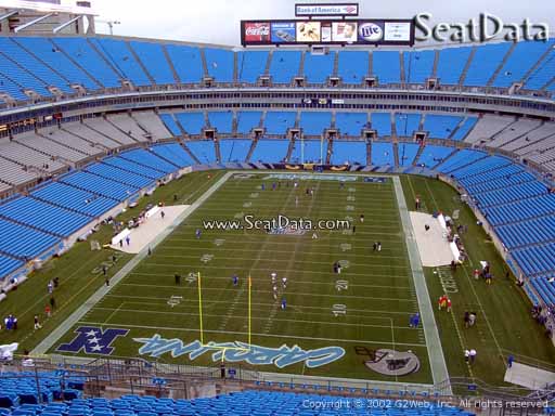 Seat view from section 554 at Bank of America Stadium, home of the Carolina Panthers
