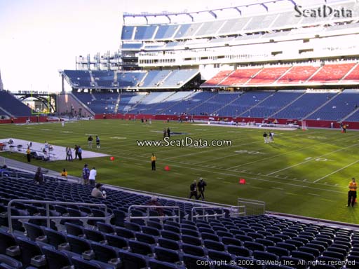 Seat view from section 127 at Gillette Stadium, home of the New England Patriots