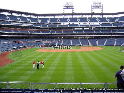 Seat view from section 105 at Citizens Bank Park, home of the Philadelphia Phillies