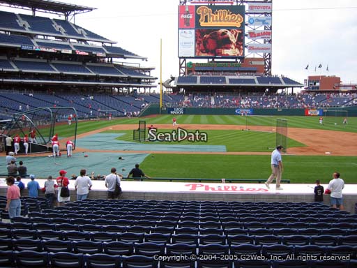 Seat view from section 117 at Citizens Bank Park, home of the Philadelphia Phillies