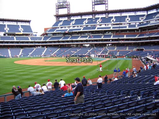 Seat view from section 138 at Citizens Bank Park, home of the Philadelphia Phillies