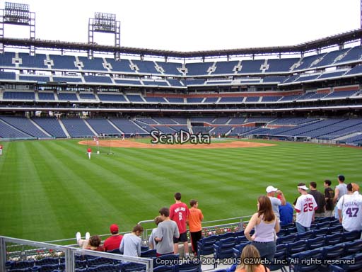 Seat view from section 146 at Citizens Bank Park, home of the Philadelphia Phillies