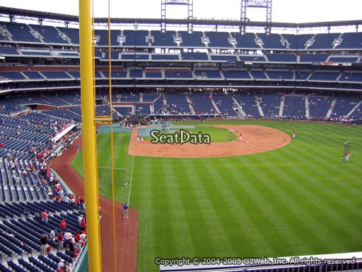 Seat view from section 205 at Citizens Bank Park, home of the Philadelphia Phillies