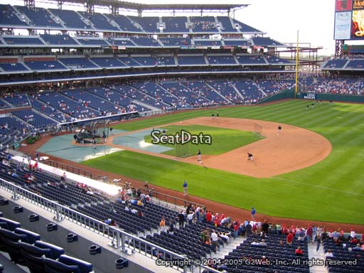 Seat view from section 212 at Citizens Bank Park, home of the Philadelphia Phillies