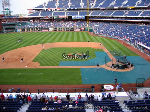 Seat view from section 228 at Citizens Bank Park, home of the Philadelphia Phillies