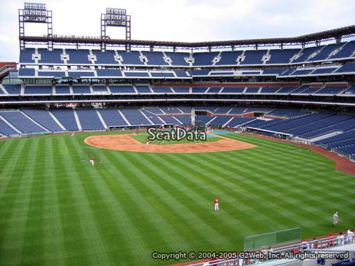 Seat view from section 245 at Citizens Bank Park, home of the Philadelphia Phillies