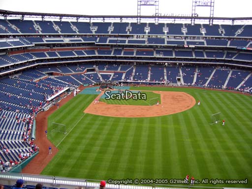 Seat view from section 303 at Citizens Bank Park, home of the Philadelphia Phillies