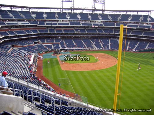 Seat view from section 306 at Citizens Bank Park, home of the Philadelphia Phillies