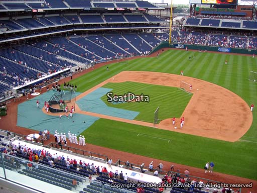 Seat view from section 314 at Citizens Bank Park, home of the Philadelphia Phillies