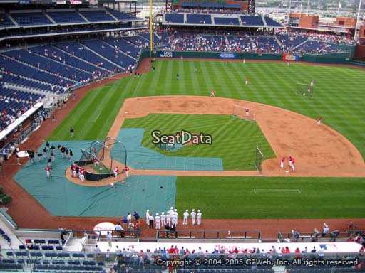 Seat view from section 316 at Citizens Bank Park, home of the Philadelphia Phillies