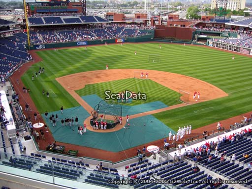 Seat view from section 220 at Citizens Bank Park, home of the Philadelphia Phillies
