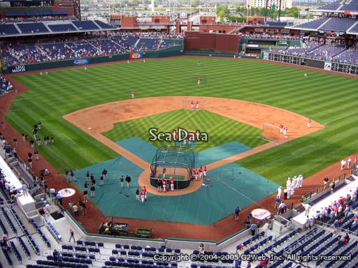 Seat view from section 221 at Citizens Bank Park, home of the Philadelphia Phillies