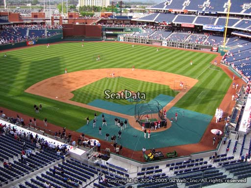 Seat view from section 224 at Citizens Bank Park, home of the Philadelphia Phillies
