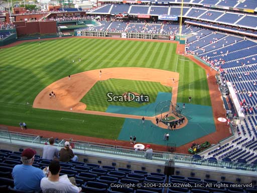 Seat view from section 424 at Citizens Bank Park, home of the Philadelphia Phillies