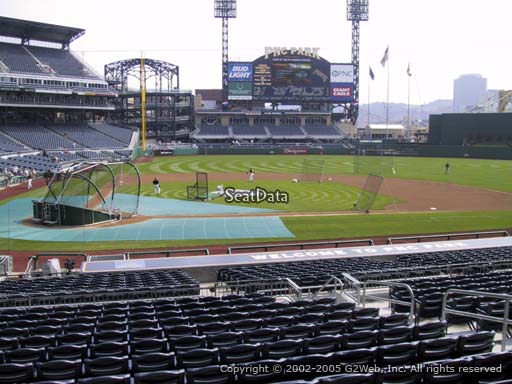 Seat view from section 113 at PNC Park, home of the Pittsburgh Pirates