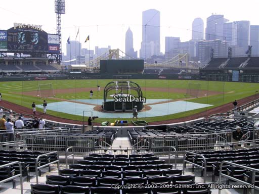 Seat view from section 116 at PNC Park, home of the Pittsburgh Pirates