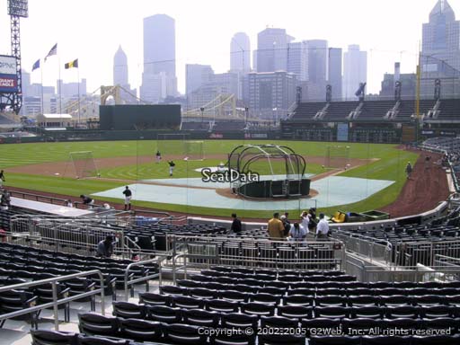Seat view from section 117 at PNC Park, home of the Pittsburgh Pirates