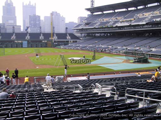 Seat view from section 124 at PNC Park, home of the Pittsburgh Pirates