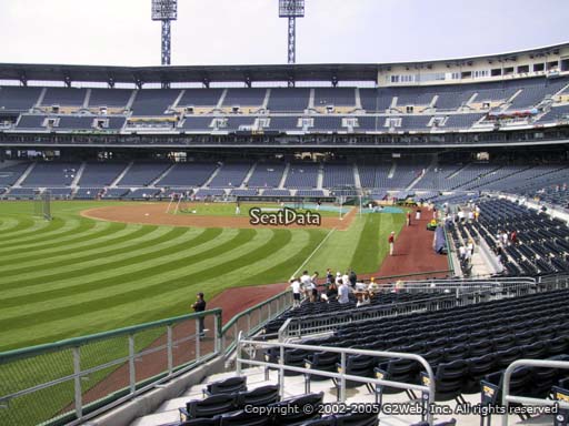 Seat view from section 132 at PNC Park, home of the Pittsburgh Pirates