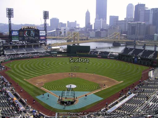 Seat view from section 315 at PNC Park, home of the Pittsburgh Pirates