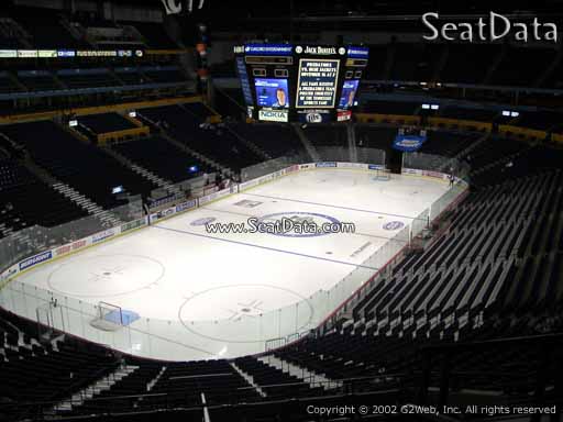 Seat view from section 304 at Bridgestone Arena, home of the Nashville Predators