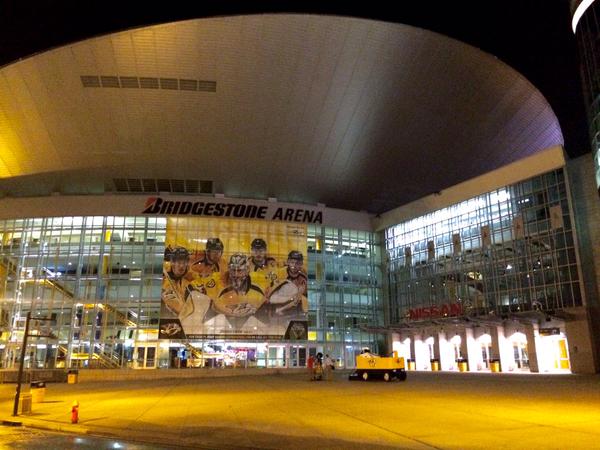 Exterior View of Bridgestone Arena, Home of the Nashville Predators