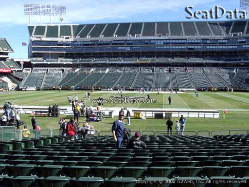 Seat view from section 116 at Oakland Coliseum, home of the Oakland Raiders