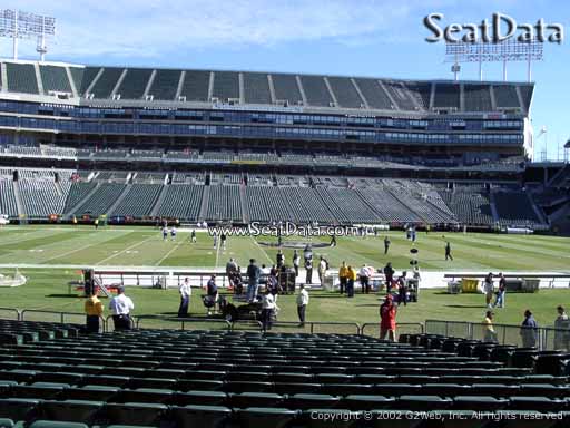 Seat view from section 118 at Oakland Coliseum, home of the Oakland Raiders